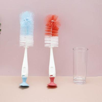 China Viable Custom Cup Bottle Sponge Cleaning Brush With Plastic Handle for sale