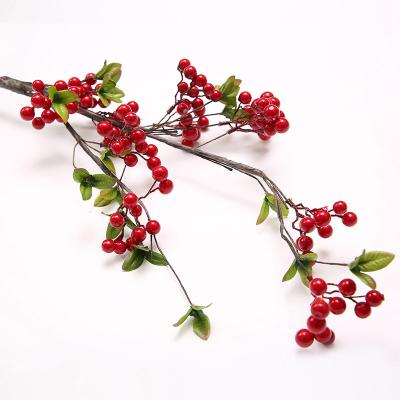 China Wholesale Artificial Modern Home Decor Porcelain Berry Christmas Fruit Simulation Moss Flower Berry Berry Small For Home Decoration for sale