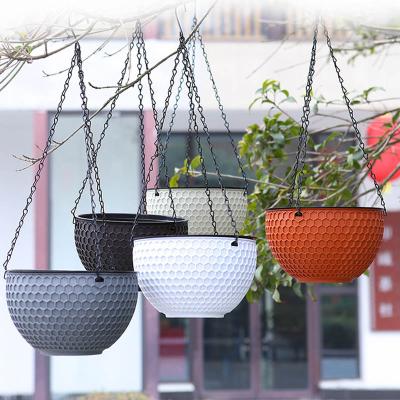 China China Modern Planter 6 5 4 Inch Wall Hanging Flower Pot Indoor Plastic Self Vase Garden Watering Pots for sale