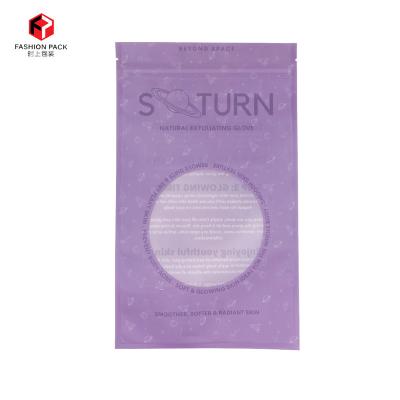 China Custom Print Moisture Proof Bags Plastic Transparent Packaging Bag Glove Bags Underwear 3 Side Seal Zipper Bag for sale