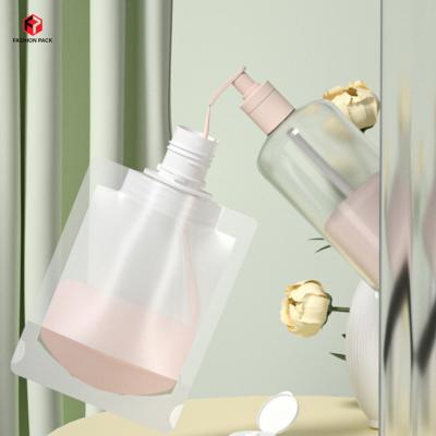 China Full Printing 30ML 50ML 100ML Spout Pouch Cream Lotion Moisture Proof Serum Sachet Plastic Reusable Liquid Tester Bag for sale