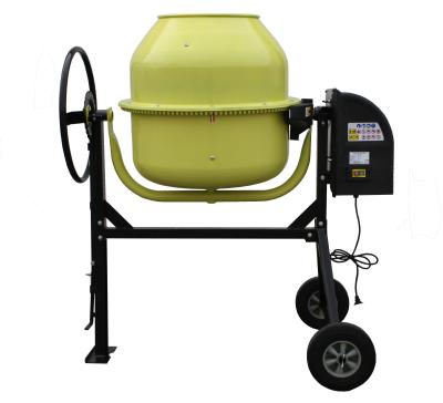 China Building Material Stores 180L Electric Concrete Mixer Portable Construction Cement Mixer With Wheels 800W Motor for sale