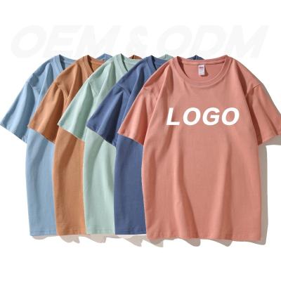 China Wholesale Custom Printing High Quality Laminated Anti-Wrinkle Fabrics T-shirt Blank Cotton Men's Plain T-shirt for sale