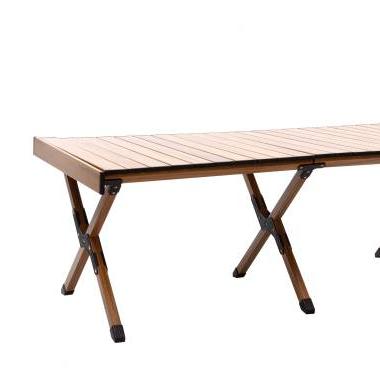 China Modern hot sale outdoor popular picnic folding dining table with wood grain for sale