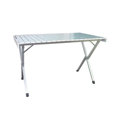 China Modern hot sale popular folding table outdoor picnic dining desk stainless steel curved edge table for sale