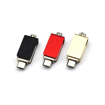 China Zinc Metal 2 In 1 USB Flash Drive For OTG Android Micro USB And Computer for sale