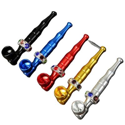 China With Hot Sale Wholesale Aluminum Alloy Smoking Pipe Metal Smoking Set Convenient Detachable Spot Hanging for sale