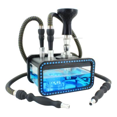 China Good Wholesale Cheap Portable Shisha LED Shisha Hookah Smoking Acrylic Smoking Set for sale