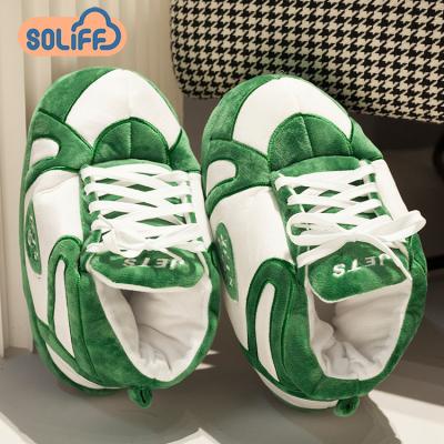 China Indoor New Fashion Trend Fashion Bedroom Slippers Plush Football Shoes Football Sneaker Slippers for sale