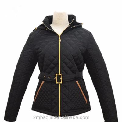 China Women QUICK DRY Cotton Padded Diamond Quilted Parka Jacket For Winter for sale