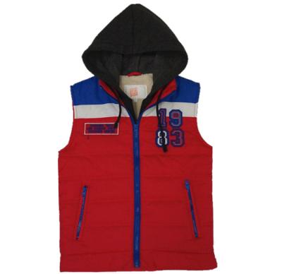 China Boys Winter Vest Winter Windproof Vest With Hood Boys Jackets And Coats for sale