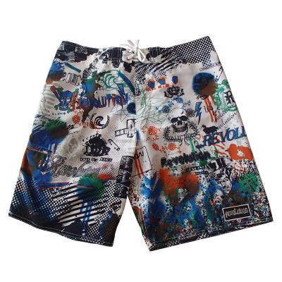 China Men's Breathable Bermuda Shorts Scribble Print Fashion Mens Boy Beach Shorts for sale