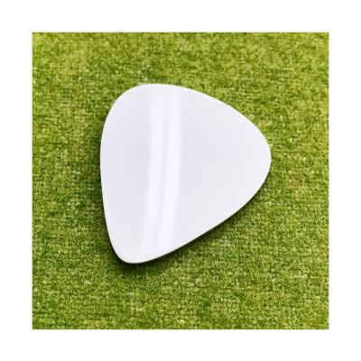 China 2021 GUITAR wholesale blank sublimation guitar picks 28X32MM double side gloss white 1.0mm thickness for sale