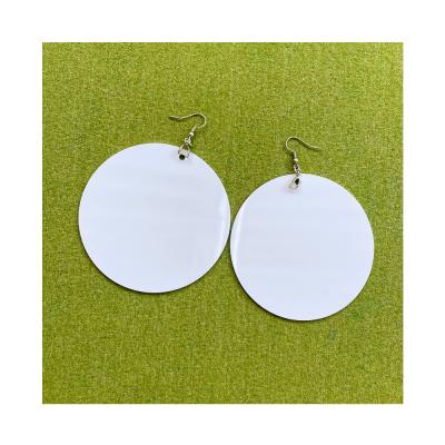 China BOHEMIA printable sublimation side earrings double around circle blanks with earring hooks for sale