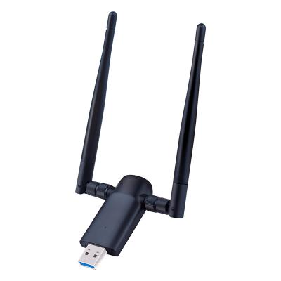 China High power 1200Mbps Realtek RTL8812au wifi adapter desktop wifi adapter with 2pcs external detachable antenna for sale