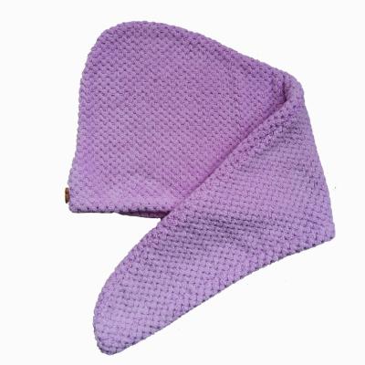 China Viable Wholesale Factory Price Microfiber Waffle Turban Hair Towel Soft Dry Hair Towel for sale