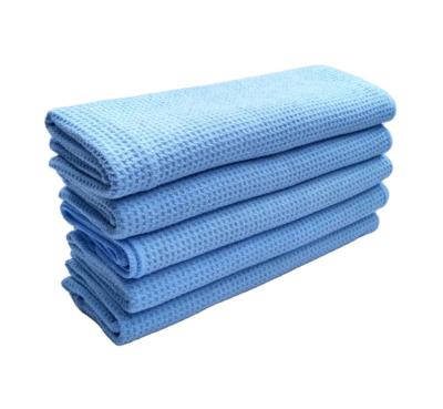 China QUICK DRY Car Kitchen Towel Drying Car Microfiber Waffle Cleaning Weave Towel for sale