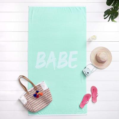 China Viable Custom Design Active Printing Cotton Beach Towel 100% Custom Hotel Bath Towel for sale