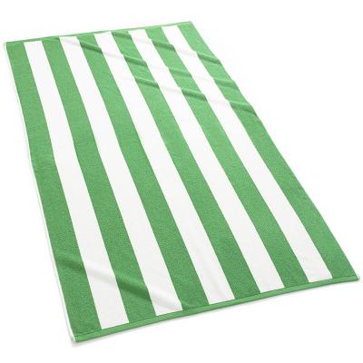 China Sustainable Portable Luxurious High Quality Golf Beach Stripe Cotton Sporty Towel for sale