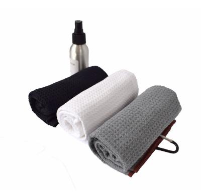 China China Custom Logo Viable Microfiber Waffle Sport Cleaning Towel for sale