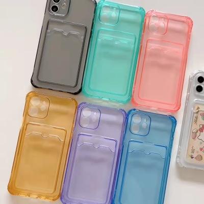 China Wholesale hot cheap products silicone tpu card slots wallet phone case shockproof for iphone 11 pro max for sale