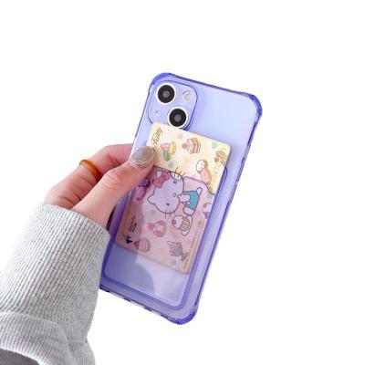 China Multicolor TPU Card Pack TPU Mobile Phone Case Apply To For iPhone 11 12 12PRO 13 13PROMAX for sale