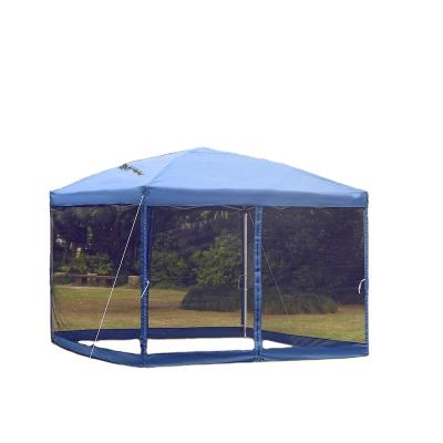 China Outdoor Easy Entertainment 210D Oxford Outdoor Pop Up Canopy Screen Party Tent With Mesh Side Walls for sale