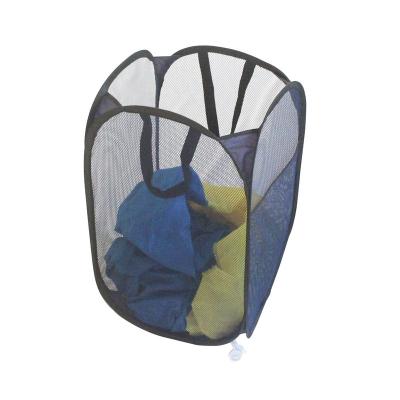 China Foreign Trade Modern Explosive Quartet Folding Portable Storage Net Laundry Basket for sale