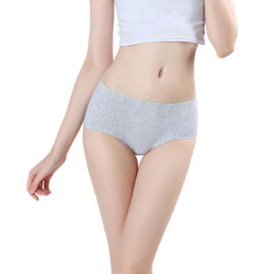 China Contrast Antibacterial Pure Seamless One-Piece Briefs Ladies Cotton Ladies Underwear Women Mid-Rise Comfortable Large Size Briefs Period for sale