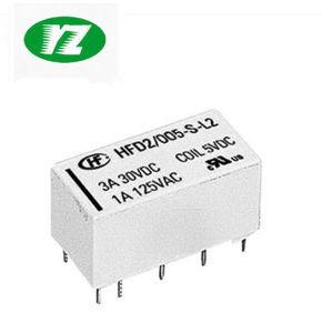 China Single Control Switch Hfd2 Hongfa Electronic Signal Relay Dpdt Rated Current 10A for sale