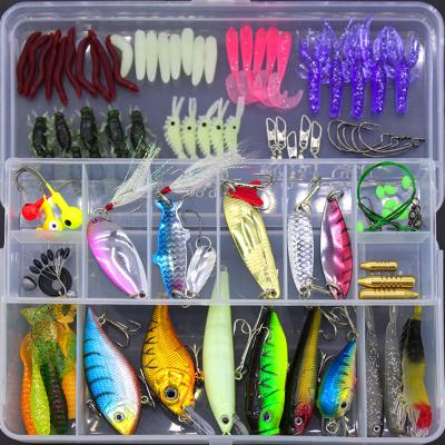 China 100 Pcs Freshwater Fishing 21*10.7*4.2cm Saltwater Fishing Lure Set Minnow VIB Soft Artificial Spangle Bait for sale