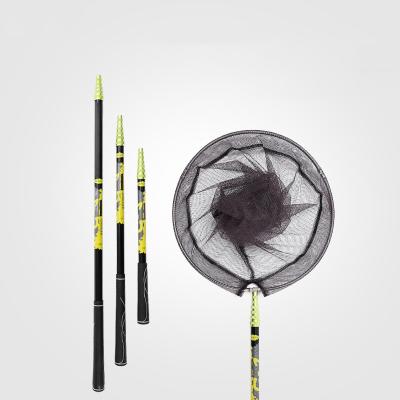 China Collapsible Monofilament 2.1M Fishing Net Carbon 3M Nylon Collapsible Catch Long Handle Fish Landing Hand Telescopic Nets J368 for sale