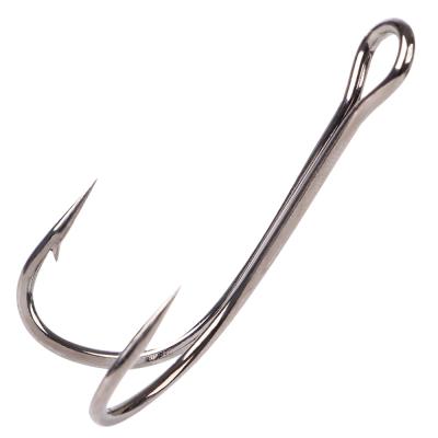 China FTK 10-20pcs/pack High Carbon Steel Double Fish Hook Japan Silicone Lure Hook Frog Bass Pike Duple Hooks High Carbon Steel High Quality for sale