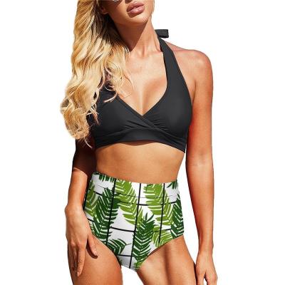 China Breathable Wholesale Custom Design Print Pattern Design High Waist Women Girl Swimwear Short Swim Trunks for sale