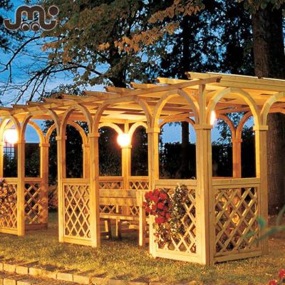 China Easily Assembled Customize Traditional Romantic Wooden Wedding Pavilion for sale