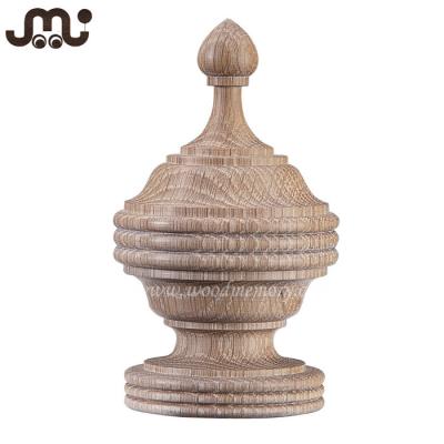 China Rustic Luxury Carved Unfinished Wooden Fence Post Endings Fence Post Endings for sale