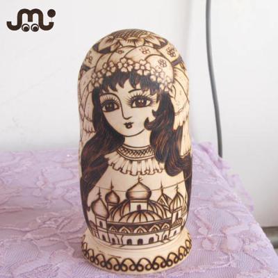 China Wholesale Handmade Unfinished Wooden Matryoshka of 7 inners from Europe for sale