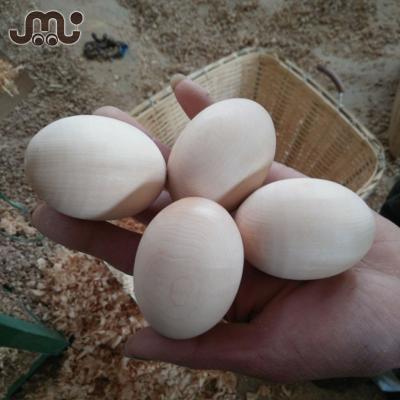 China China Easter Eco-friendly Unfinished Carved Wooden Egg for sale