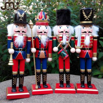 China Christmast Ornament Christmas Decoration Handmade Wooden Nutcracker , 24cm Tall Nutcracker Soldier for sale