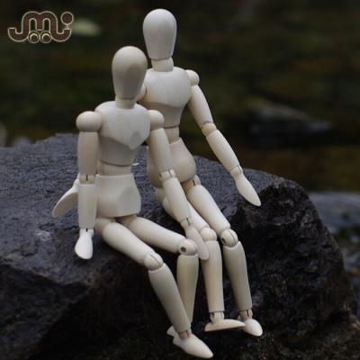 China Wholesale Male/Female 8' Wooden Mannequin Model Doll, Hot Sale Small Wooden Model Doll for sale