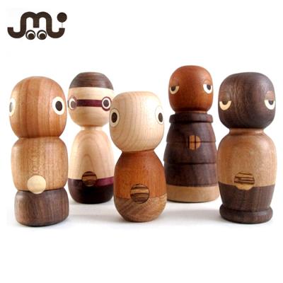 China Europe factory customized unfinished wooden figure, cute interesting wooden doll for sale