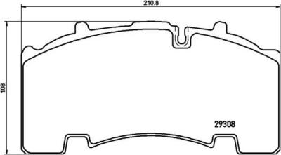 China WVA 29308 Disc Brake Pads for BPW for sale