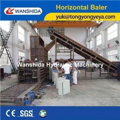 China 37kW Horizontal Baler Machine Length 1900mm Pet Bottle Baling Machine for sale