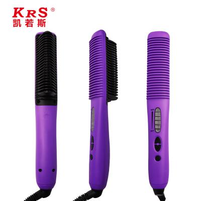 China Led Home Private Label Show Ionic Comb Electric Fast Hair Straightening Rhinestone Brush for sale