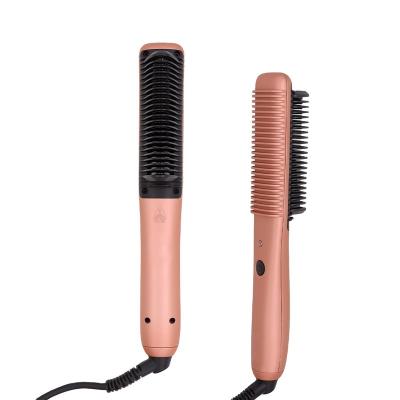 China 2022 New Design Fair Trade Hair Straightener Comb Straightener Comb Fast Heating Electric Hair Brush for sale