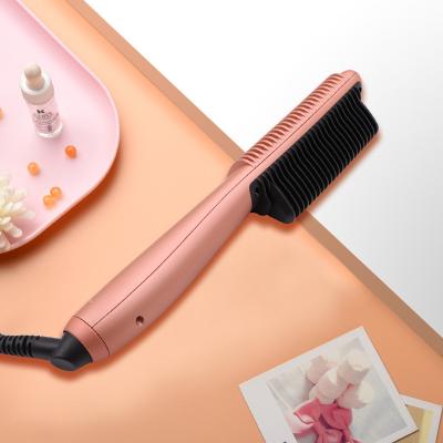 China Professional One Stage Formaldehyde Free Comb Electric Hair Straightener Brush Hair Dryer Hot Comb for sale