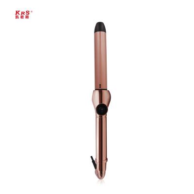 China Private Label Hair Salon Equipment Design Ceramic Coating Human Ergonomic Hair Curling Iron 25mm for sale