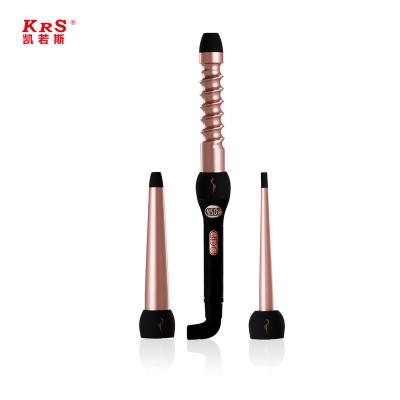 China Temperature Memory Function Rollers Classic Wireless Magic Wand Ceramic Electric Rotating Portable Automatic Hair Curler for sale