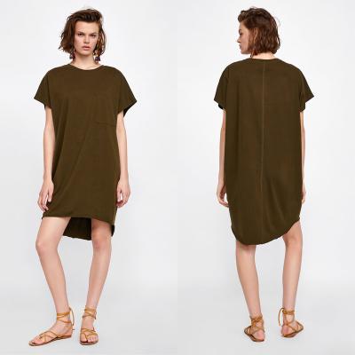 China Fashion Women Summer Cotton T-shirt Dress for sale