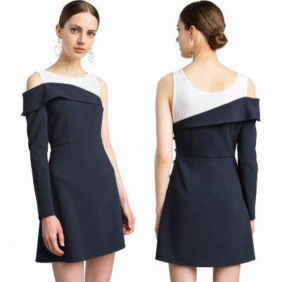 Chine Robe classique de style de nouveau de conception de commerçant de tissus de réservoir de la marine une blazer de haute qualité d'épaule pour des femmes à vendre